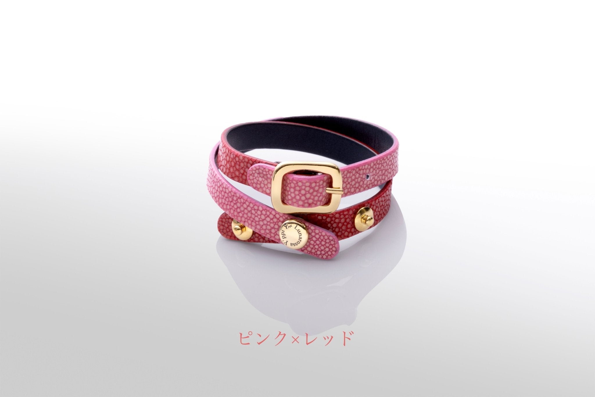 Lunarossa Y’ppi ルナロッサ ヨッピー 2連ブレスレット エイ革 ブレスレット - ルナロッサ・ヨッピー