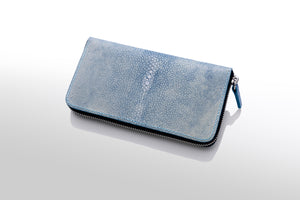 長財布〈ファスナー〉：本藍染め(手染め一点物)