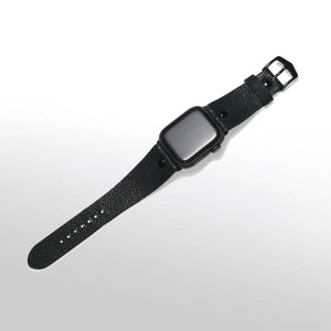 AppleWatchベルト：ミッドナイトブルー（手染め一点物） - ルナロッサ・ヨッピー