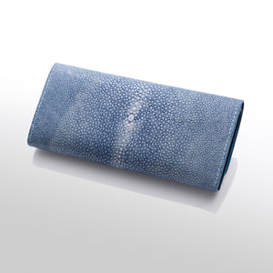 長財布：本藍染め (手染め一点物) - ルナロッサ・ヨッピー