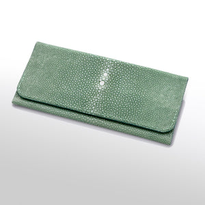 薄長財布：グリーン - ルナロッサ・ヨッピー