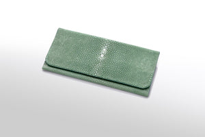 薄長財布：グリーン - ルナロッサ・ヨッピー
