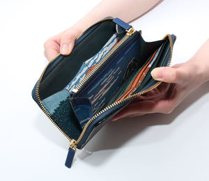 ラウンドファスナー長財布：凱風快晴 - ルナロッサ・ヨッピー