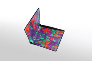 薄折り財布：ディープブルー（手染め一点物） - ルナロッサ・ヨッピー