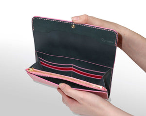 長財布：ピンク - ルナロッサ・ヨッピー