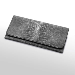 薄長財布：グレーブラック - ルナロッサ・ヨッピー