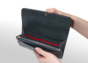 長財布：グレーブラック - ルナロッサ・ヨッピー