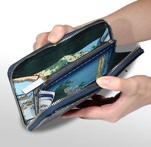 長財布〈ファスナー〉：和紙・摂州安治川口天保山 - ルナロッサ・ヨッピー