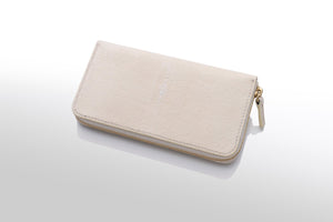 長財布〈ファスナー〉：オフホワイト - ルナロッサ・ヨッピー