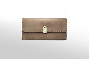 ワンポイント長財布：ライトブラウン - ルナロッサ・ヨッピー