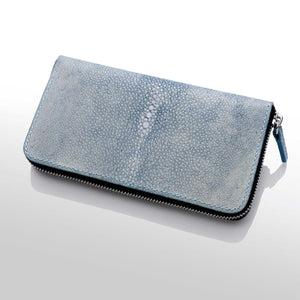 ファスナー長財布：本藍染め(手染め一点物) - ルナロッサ・ヨッピー