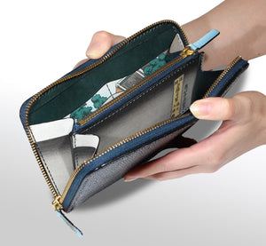 長財布〈ファスナー〉：和紙・摂州天満橋 - ルナロッサ・ヨッピー