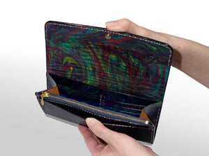 長財布：マーブル染め - ルナロッサ・ヨッピー