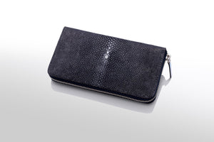 ラウンドファスナー長財布：甲州石班沢 - ルナロッサ・ヨッピー